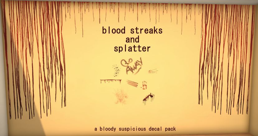 Blood Streaks and Splatter Decal Pack