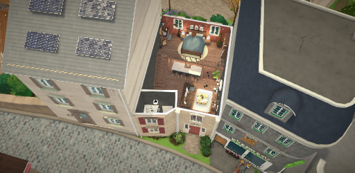 Small dark loft house